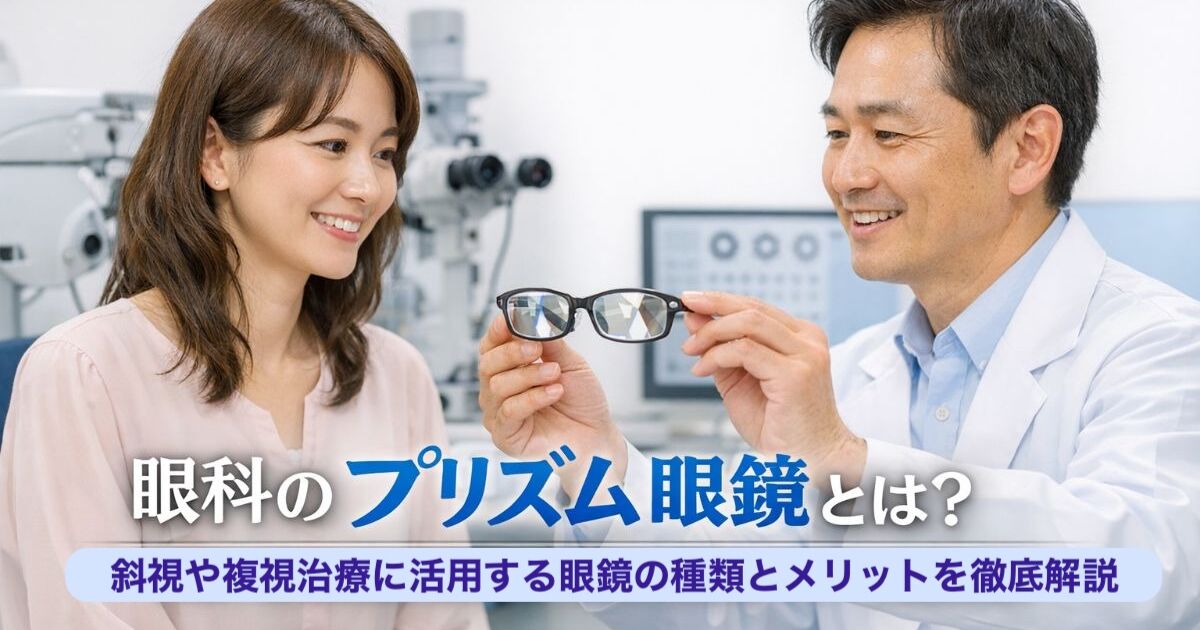眼科のプリズム眼鏡とは？斜視や複視治療に活用する眼鏡の種類と 