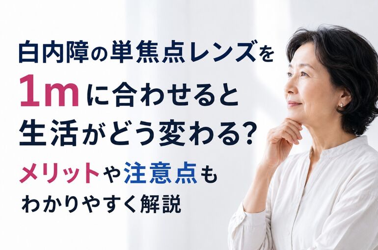 白内障 単焦点レンズ 1m